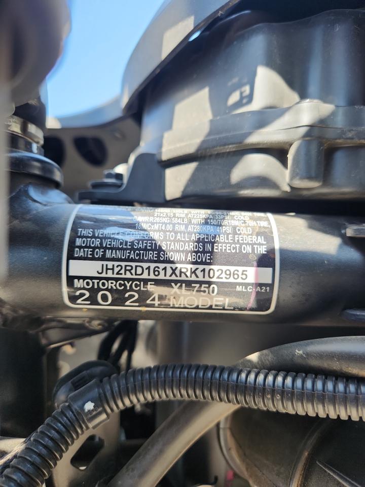 2024 Honda Xl750 VIN: JH2RD161XRK102965 Lot: 80123485