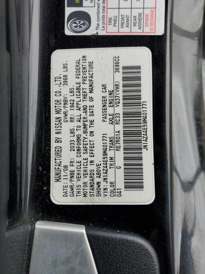 2009 Nissan 370Z VIN: JN1AZ44E59M401771 Lot: 71959725