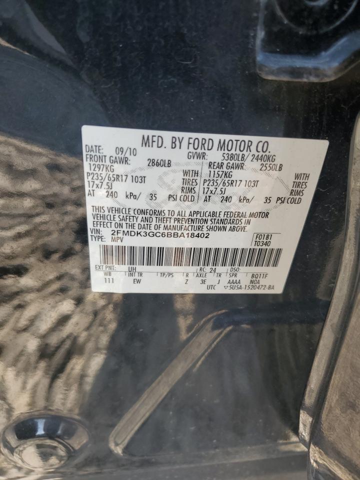 2011 Ford Edge Se VIN: 2FMDK3GC6BBA18402 Lot: 81085795