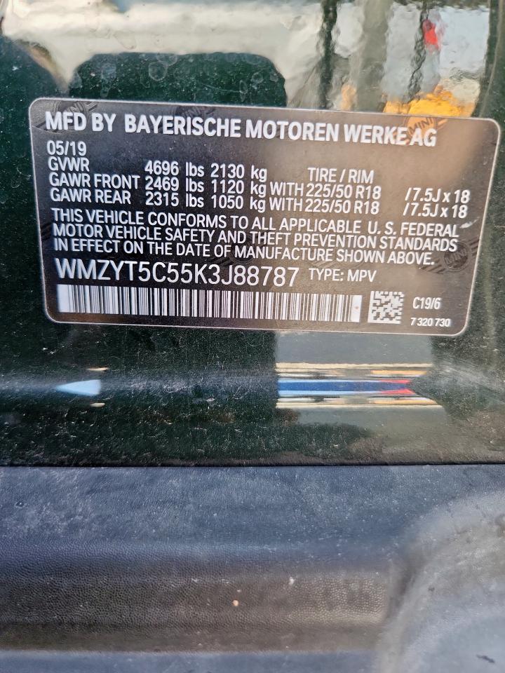 2019 Mini Cooper S Countryman All4 VIN: WMZYT5C55K3J88787 Lot: 80907965