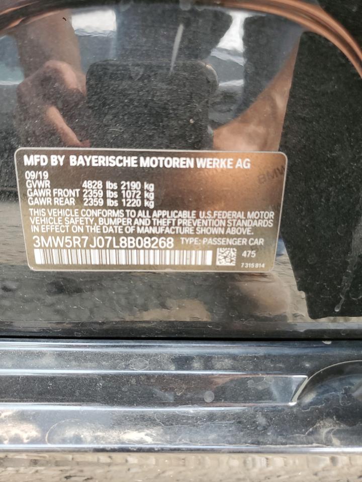 2020 BMW 330Xi VIN: 3MW5R7J07L8B08268 Lot: 70051095