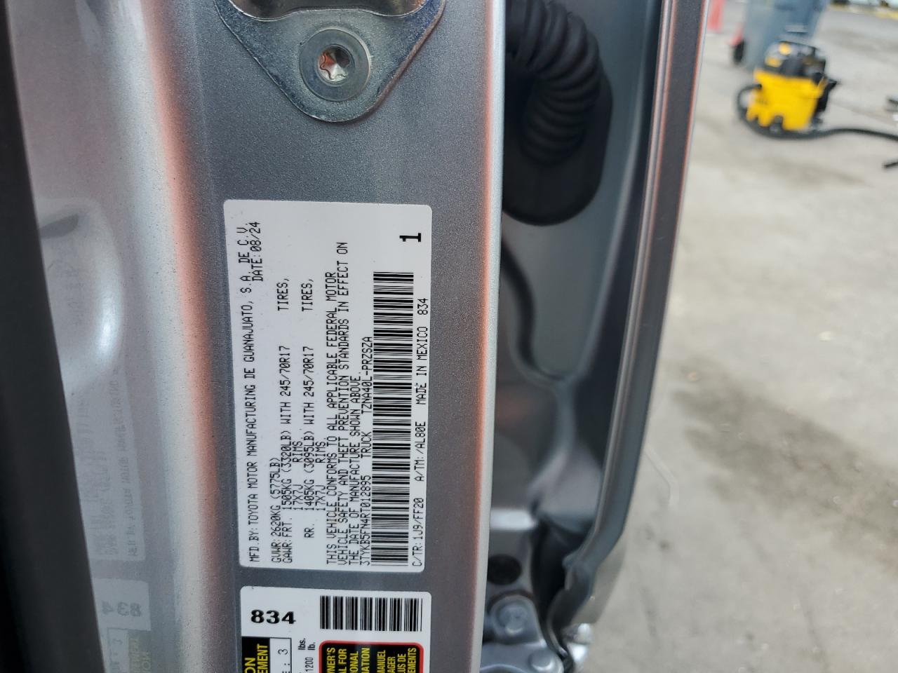 2024 Toyota Tacoma Double Cab VIN: 3TYKB5FN4RT012895 Lot: 83967885