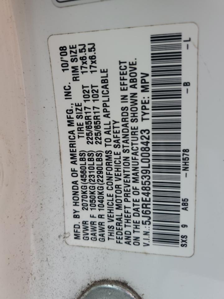 2009 Honda Cr-V Ex VIN: 5J6RE48539L008423 Lot: 81089175