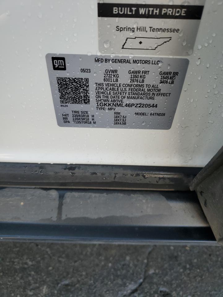 2023 GMC Acadia Slt VIN: 1GKKNML46PZ220544 Lot: 84040275
