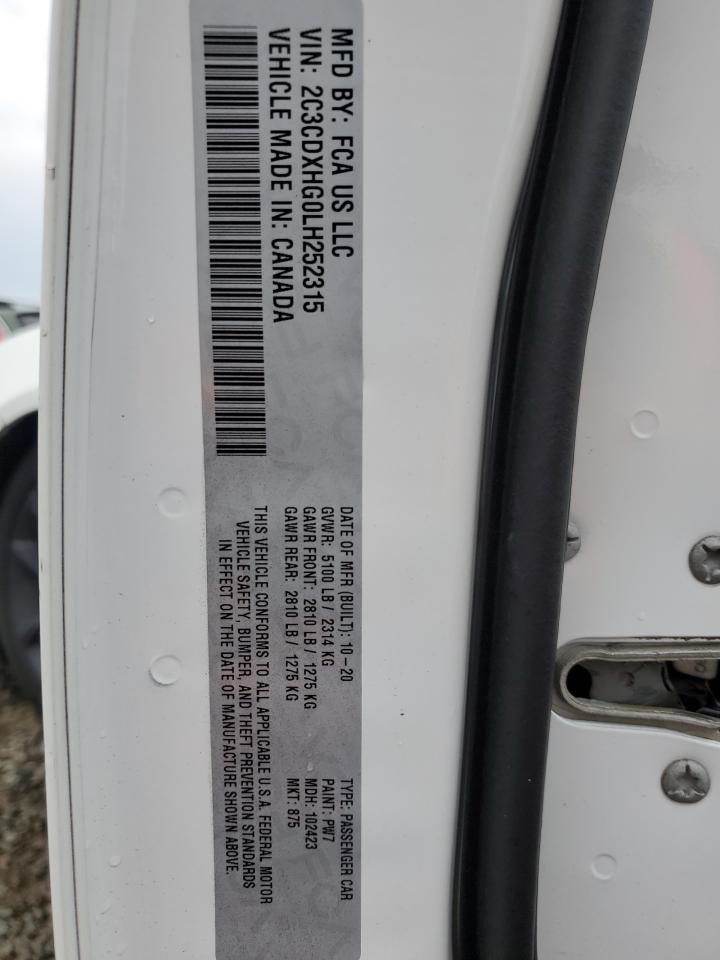 2020 Dodge Charger Gt VIN: 2C3CDXHG0LH252315 Lot: 81059525