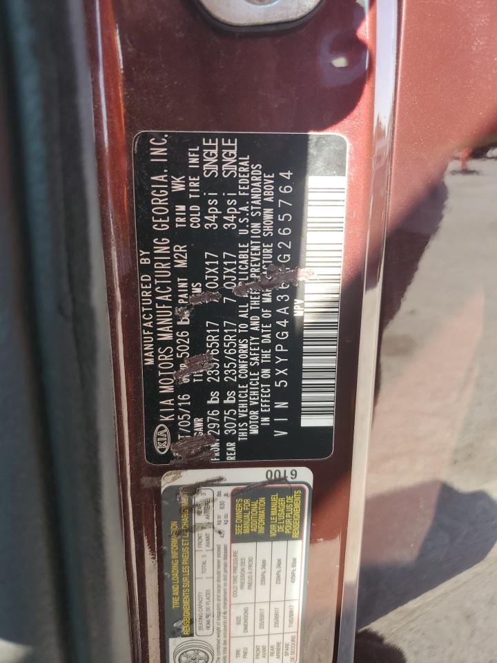 2017 Kia Sorento Lx VIN: 5XYPG4A36HG265764 Lot: 80486085