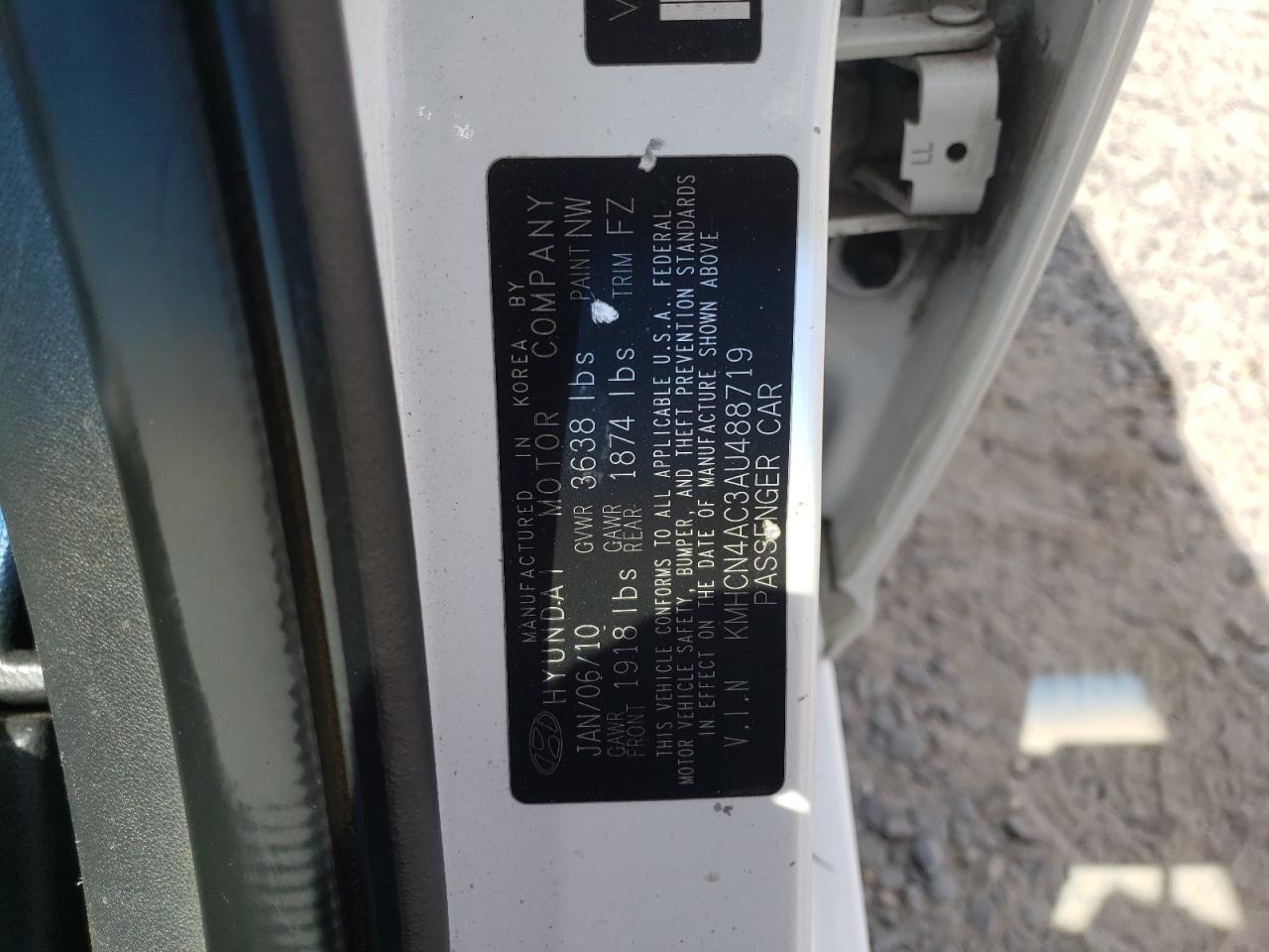 2010 Hyundai Accent Gls VIN: KMHCN4AC3AU488719 Lot: 80142945