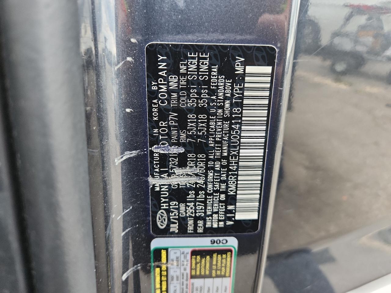 2020 Hyundai Palisade Se VIN: KM8R14HEXLU054118 Lot: 81477115