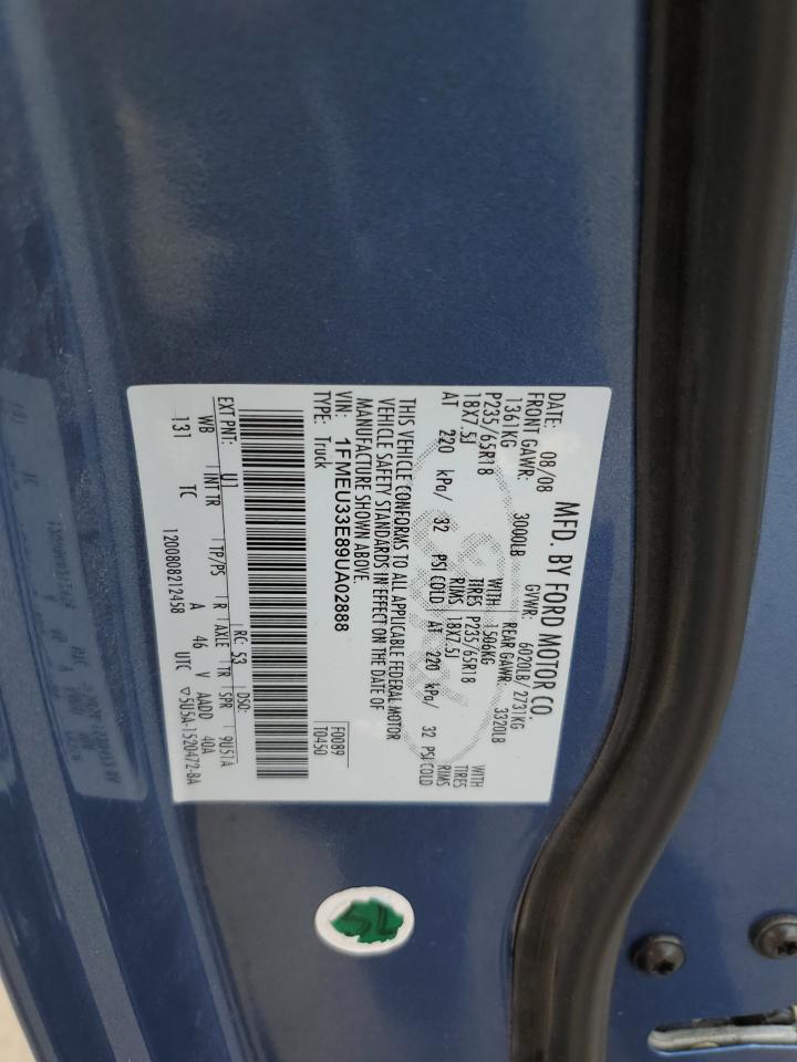 2009 Ford Explorer Sport Trac Limited VIN: 1FMEU33E89UA02888 Lot: 80568425