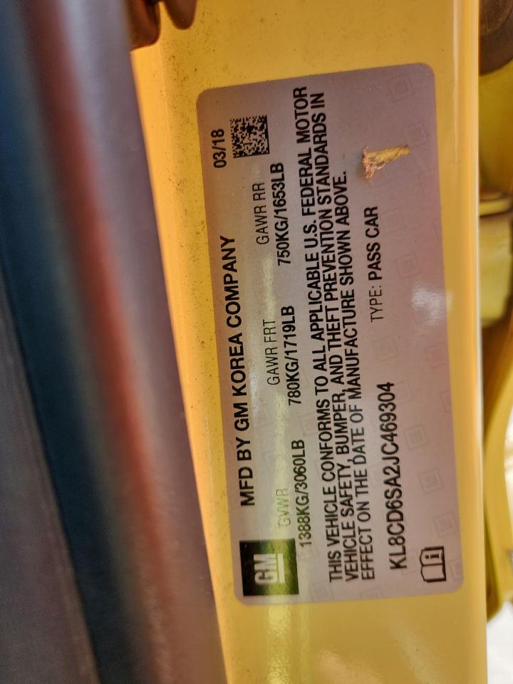 2018 Chevrolet Spark 1Lt VIN: KL8CD6SA2JC469304 Lot: 81072905