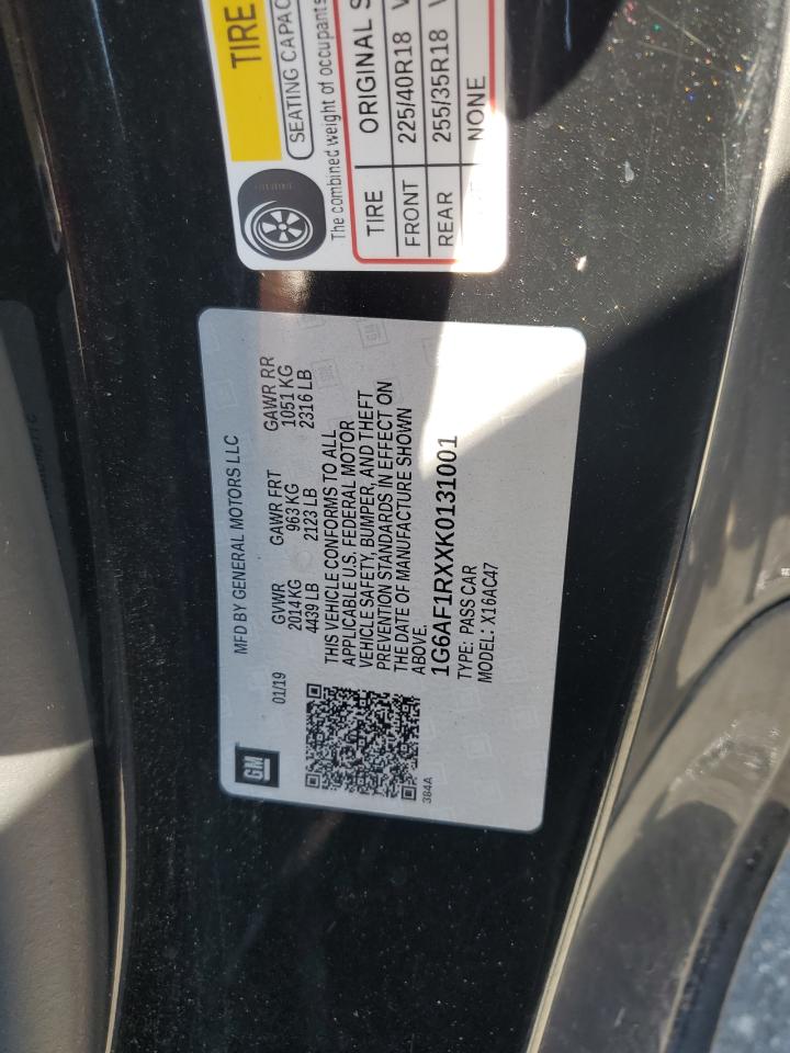 2019 Cadillac Ats Luxury VIN: 1G6AF1RXXK0131001 Lot: 70602785