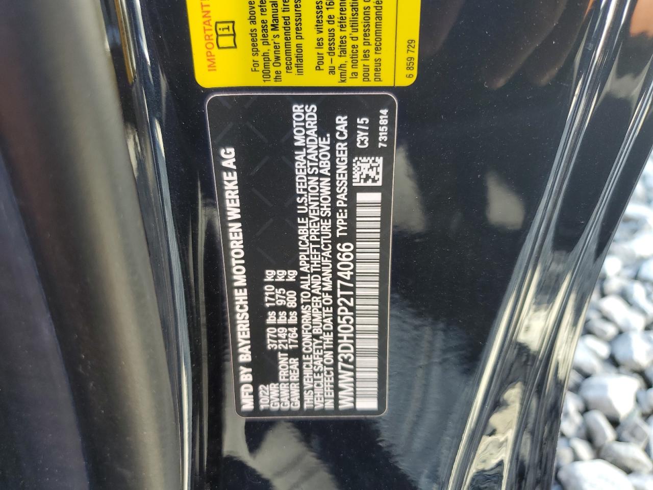 2023 Mini Cooper John Cooper Works VIN: WMW73DH05P2T74066 Lot: 84411465