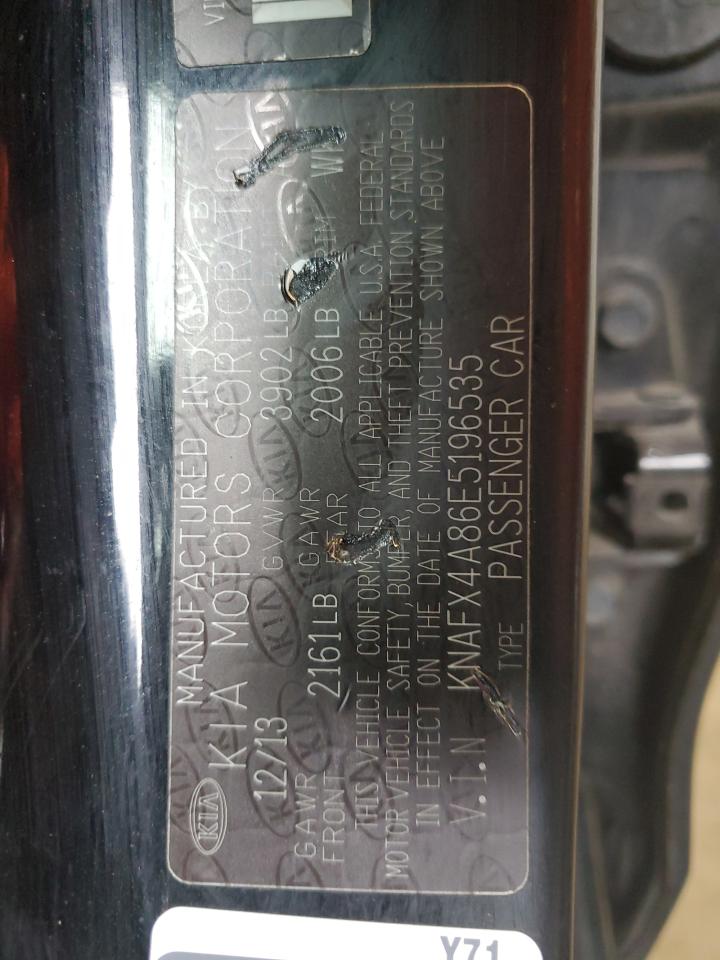 2014 Kia Forte Ex VIN: KNAFX4A86E5196535 Lot: 84029045