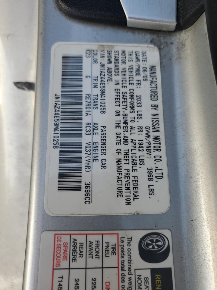 2009 Nissan 370Z VIN: JN1AZ44E59M410258 Lot: 80514295