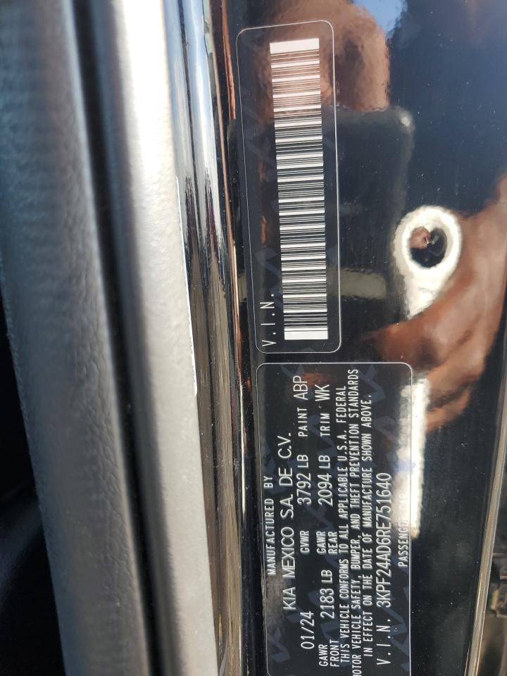 2024 Kia Forte Lx VIN: 3KPF24AD6RE751640 Lot: 81669625