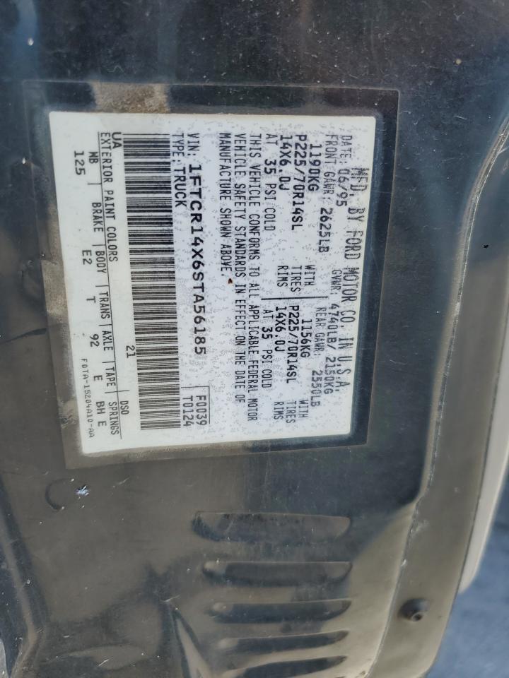 1995 Ford Ranger Super Cab VIN: 1FTCR14X6STA56185 Lot: 81682915