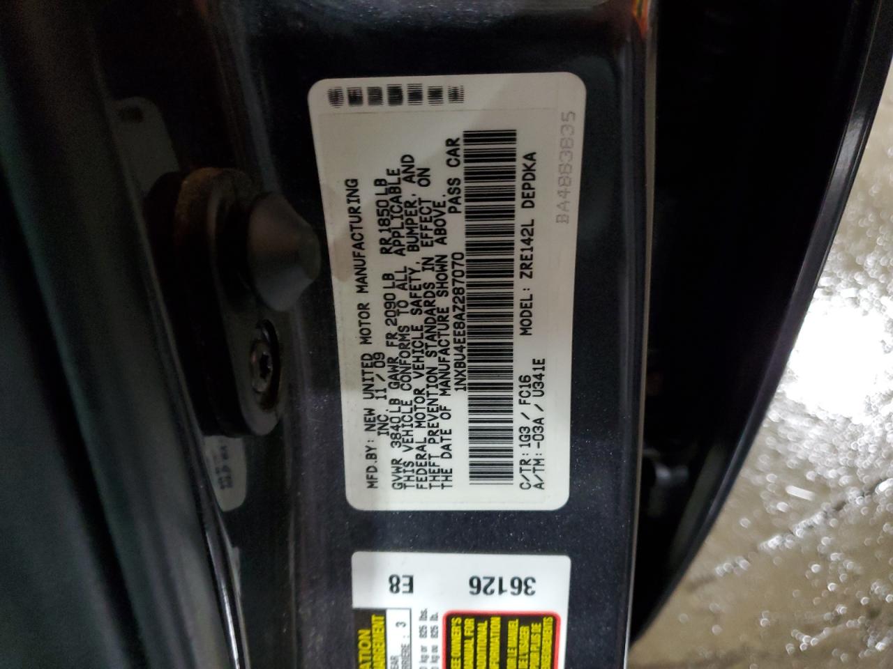 2010 Toyota Corolla Base VIN: 1NXBU4EE8AZ287070 Lot: 81083645