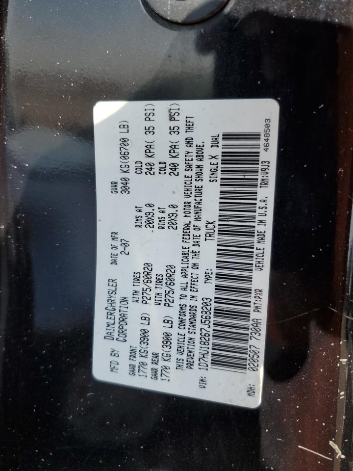 2007 Dodge Ram 1500 St VIN: 1D7HU18267J568203 Lot: 71077985
