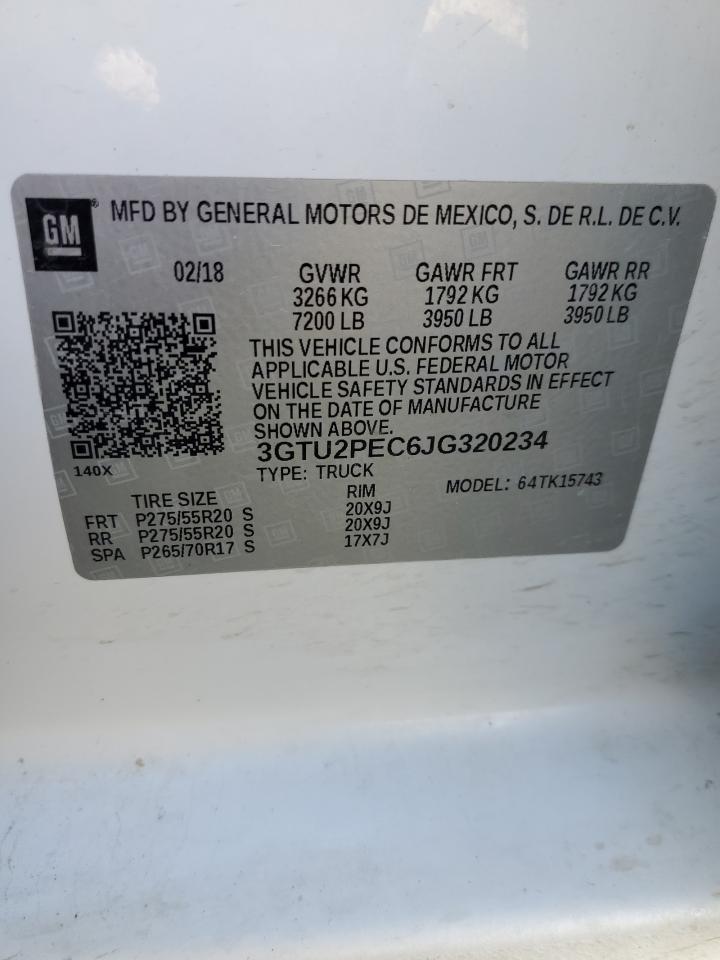 2018 GMC Sierra K1500 Denali VIN: 3GTU2PEC6JG320234 Lot: 81293975