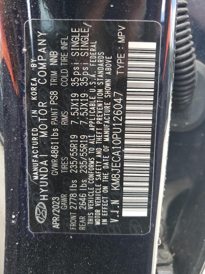 2023 Hyundai Tucson Limited VIN: KM8JECA10PU126047 Lot: 82045885