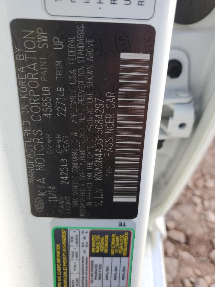 2015 Kia Optima Hybrid VIN: KNAGN4AD3F5084297 Lot: 81908225