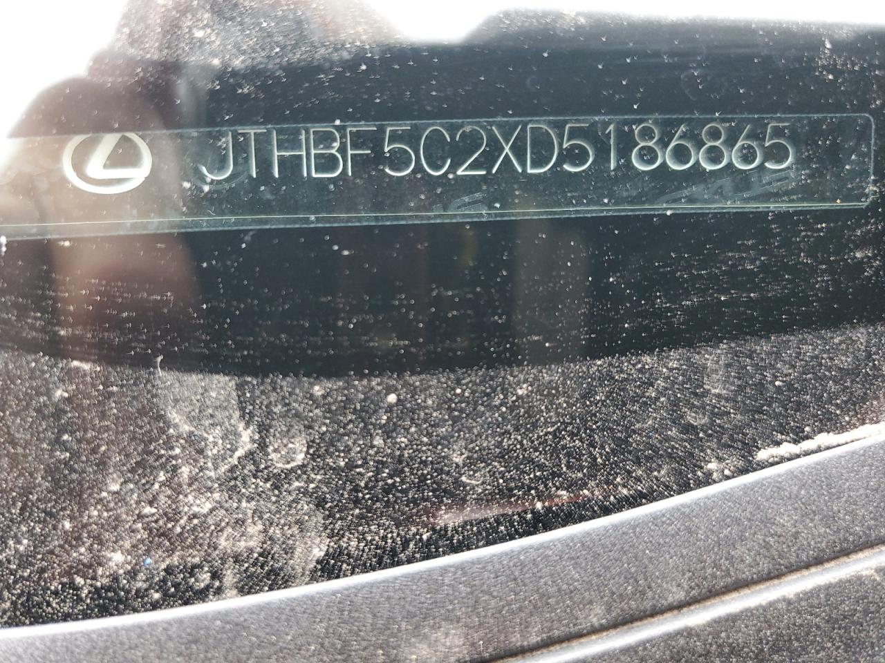 2013 Lexus Is 250 VIN: JTHBF5C2XD5186865 Lot: 80885065