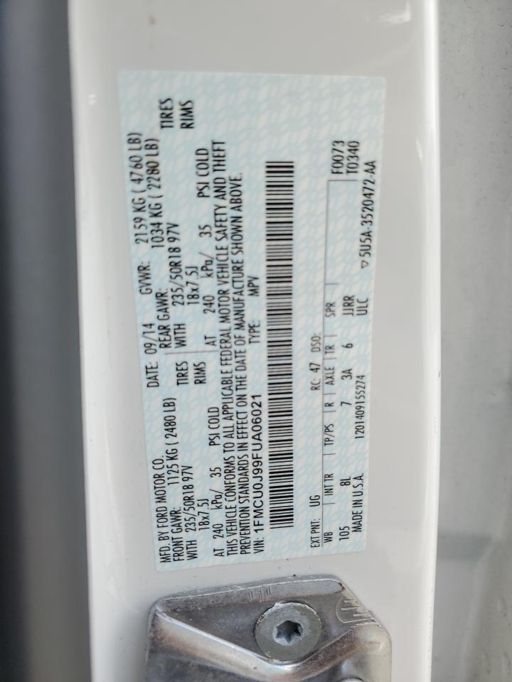 2015 Ford Escape Titanium VIN: 1FMCU0J99FUA06021 Lot: 71189385
