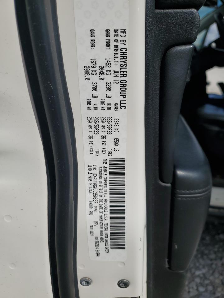 2012 Jeep Grand Cherokee Laredo VIN: 1C4RJFAG0CC350637 Lot: 81400935