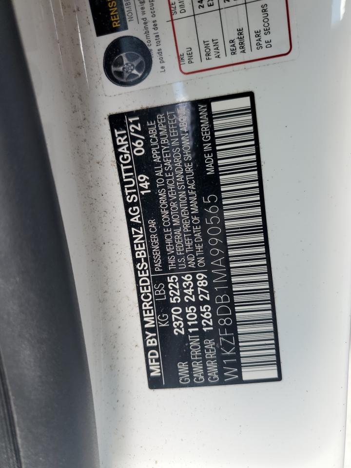 2021 Mercedes-Benz E 350 VIN: W1KZF8DB1MA990565 Lot: 71715065