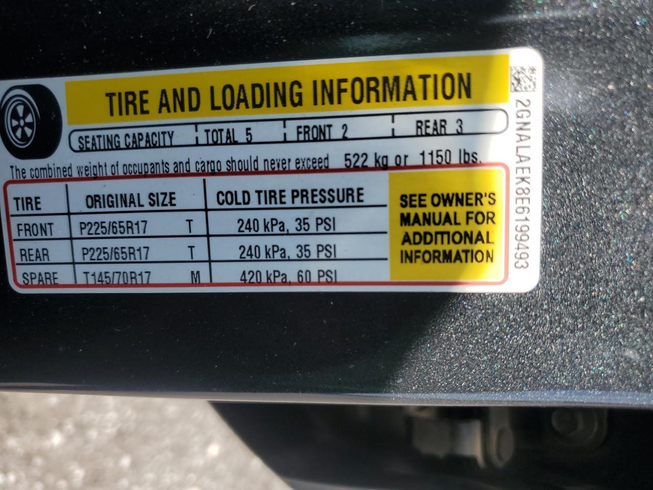 2014 Chevrolet Equinox Ls VIN: 2GNALAEK8E6199493 Lot: 80102375