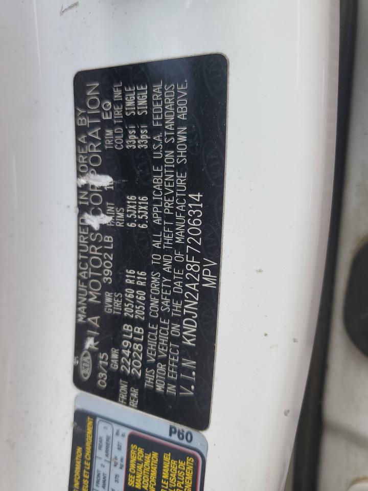 2015 Kia Soul VIN: KNDJN2A28F7206314 Lot: 81826535