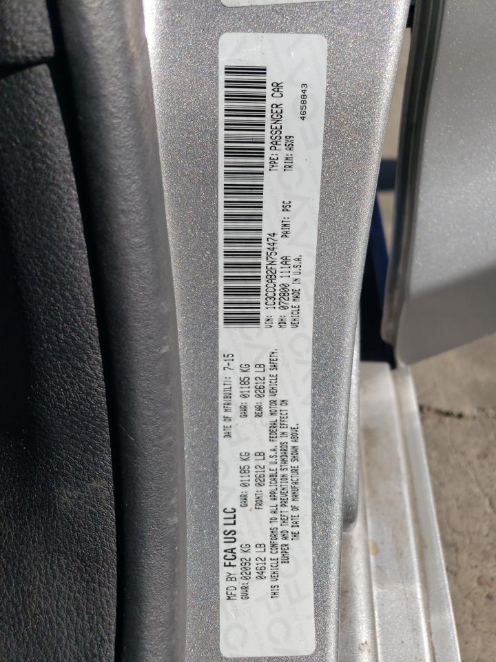 2015 Chrysler 200 Limited VIN: 1C3CCCAB2FN754474 Lot: 84055955