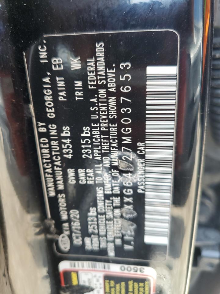 2021 Kia K5 Gt Line VIN: 5XXG64J27MG037653 Lot: 70560615