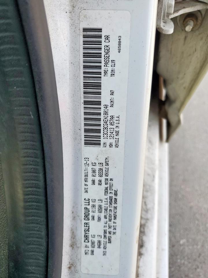 2014 Chrysler 200 Limited VIN: 1C3CCBCG4EN180140 Lot: 81478905