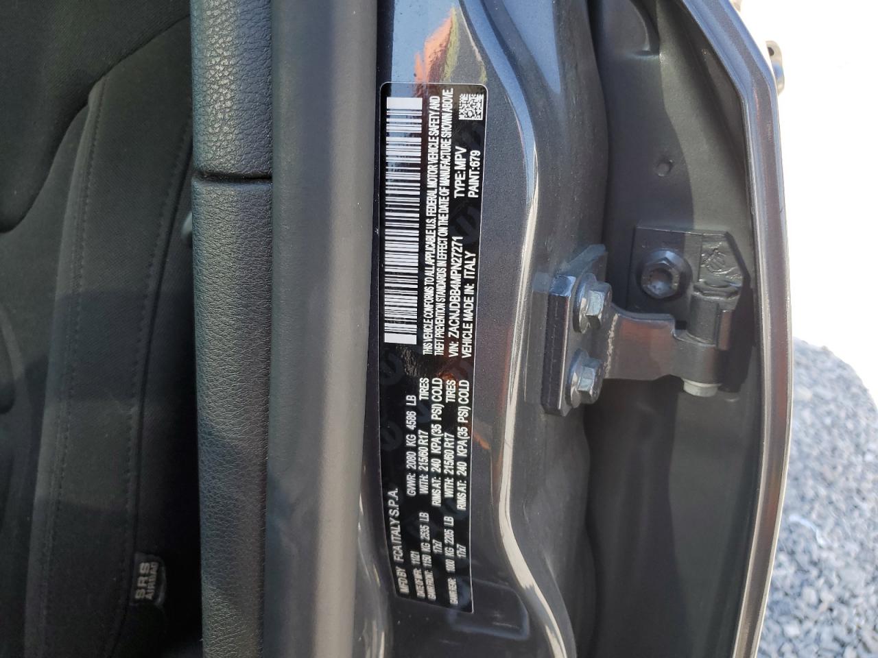 2021 Jeep Renegade Latitude VIN: ZACNJDBB4MPN27271 Lot: 80548235