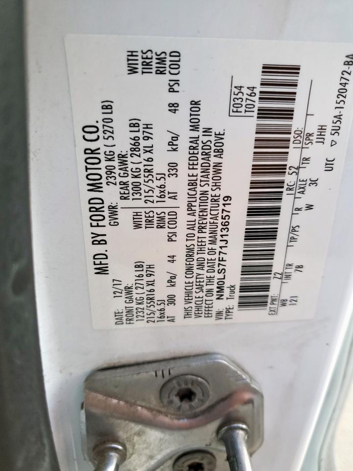 2018 Ford Transit Connect Xlt VIN: NM0LS7F71J1365719 Lot: 81810995