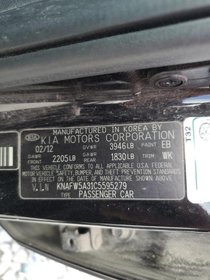 2012 Kia Forte Sx VIN: KNAFW5A31C5595279 Lot: 71108445
