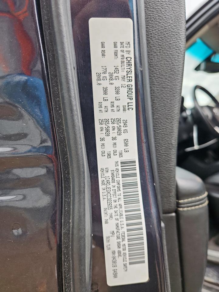 2012 Dodge Durango Citadel VIN: 1C4RDJEGXCC322655 Lot: 81565505