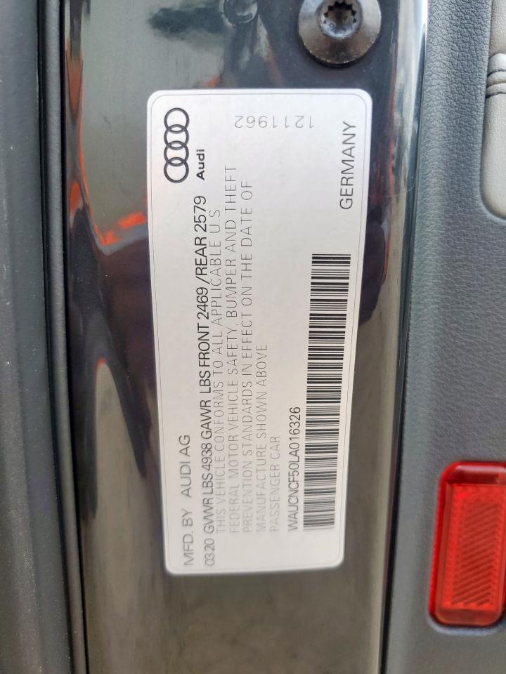 2020 Audi A5 Premium Plus VIN: WAUCNCF50LA016326 Lot: 81745115