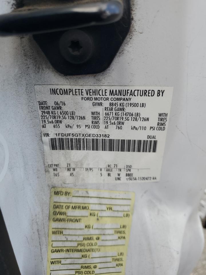 2016 Ford F550 Super Duty Bucket Truck VIN: 1FDUF5GTXGED33182 Lot: 81431785