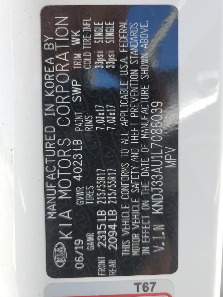 2020 Kia Soul Ex VIN: KNDJ33AU1L7086039 Lot: 71874185