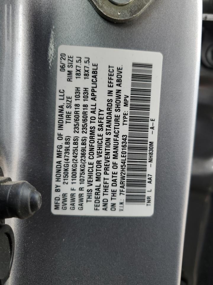 2020 Honda Cr-V Ex VIN: 7FARW2H54LE016343 Lot: 83987975