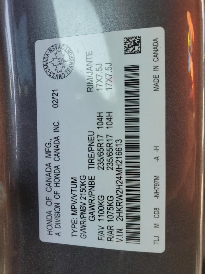 2021 Honda Cr-V Lx VIN: 2HKRW2H24MH216613 Lot: 80491625