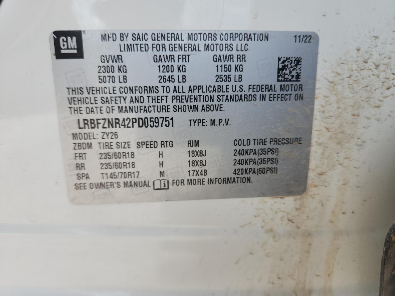 2023 Buick Envision Essence VIN: LRBFZNR42PD059751 Lot: 81798585