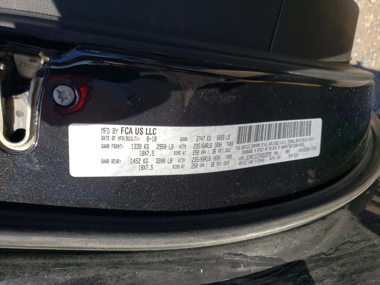 2019 Chrysler Pacifica Touring L Plus VIN: 2C4RC1EG7KR528797 Lot: 71873505