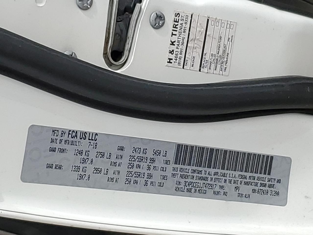 2018 Dodge Journey Gt VIN: 3C4PDCEG1JT472917 Lot: 84160875