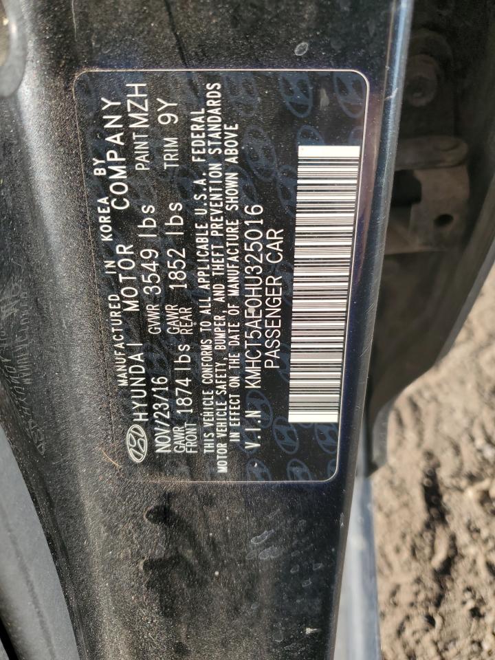 2017 Hyundai Accent Se VIN: KMHCT5AE0HU325016 Lot: 81763505