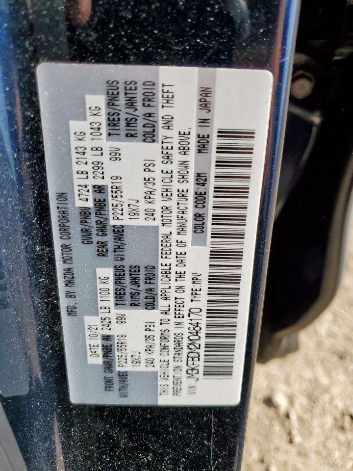 2021 Mazda Cx-5 Grand Touring VIN: JM3KFBDM2M0484170 Lot: 84547285