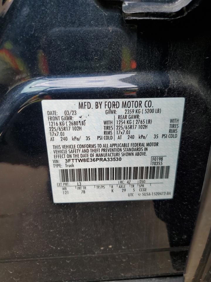 2023 Ford Maverick Xl VIN: 3FTTW8E36PRA33530 Lot: 71107475