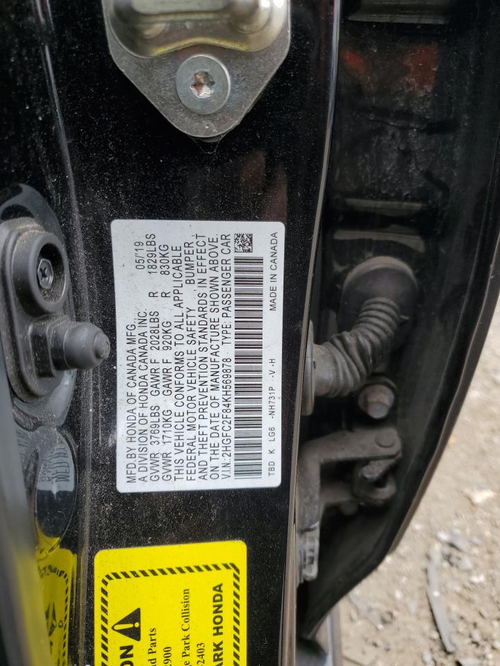 2019 Honda Civic Sport VIN: 2HGFC2F84KH569878 Lot: 80329615